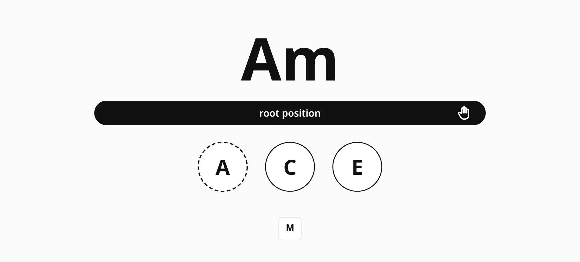 The question with note circles only: A, C, E.