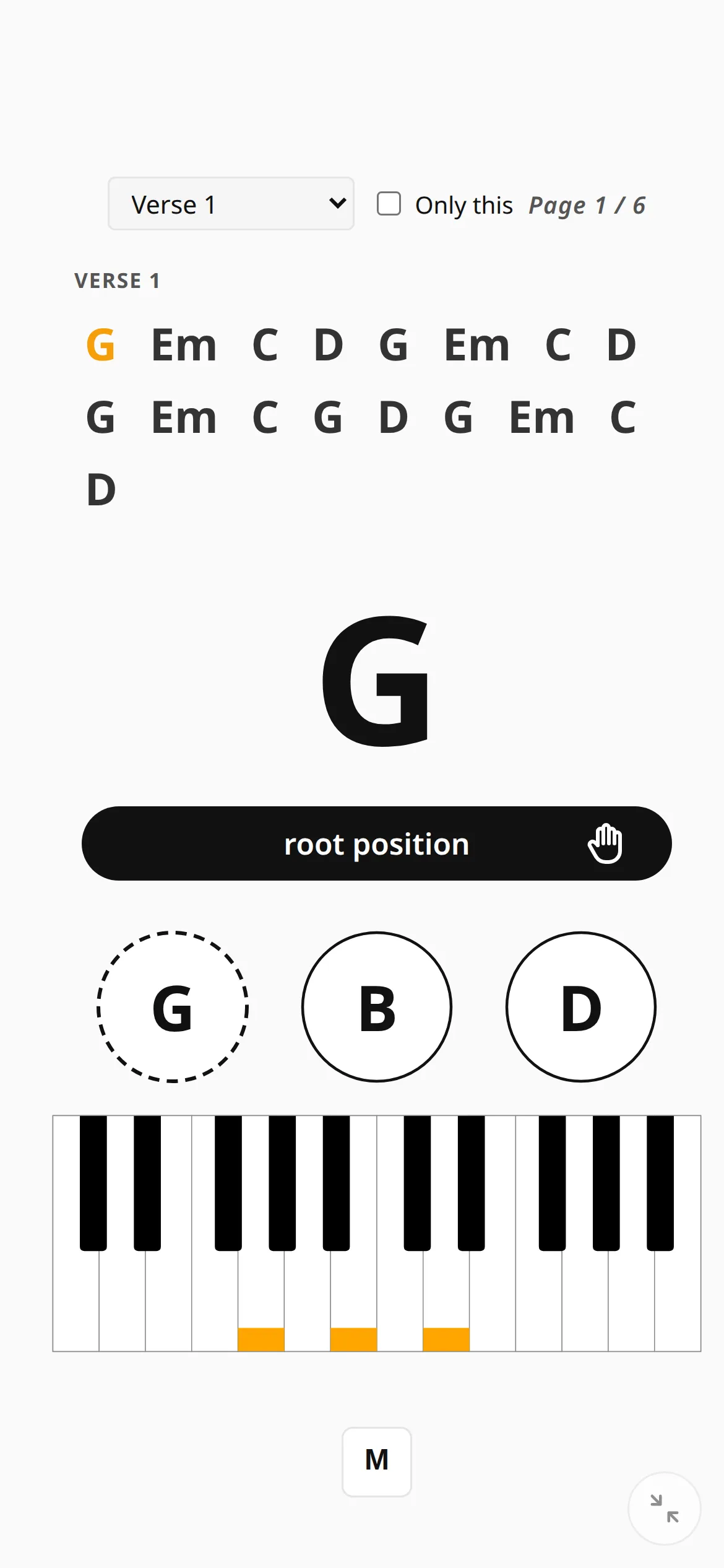 Song practice on a phone.