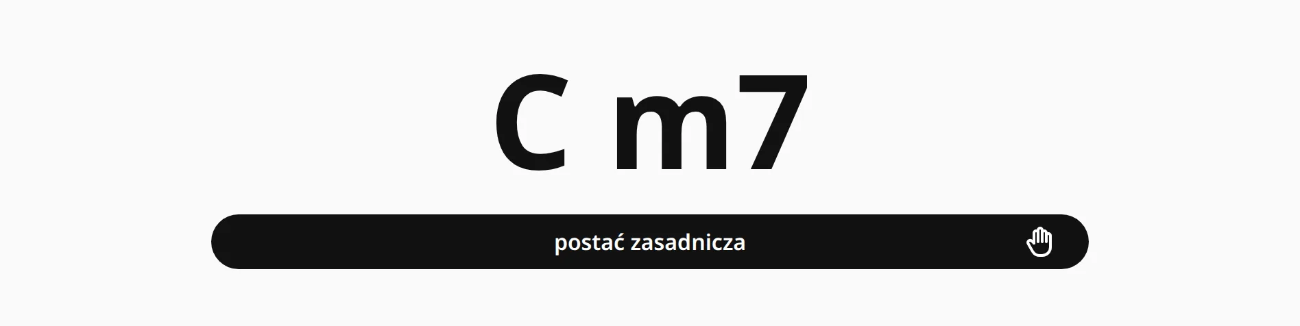 Nazwa akordu rozpisana w całości zamiast skrótu.