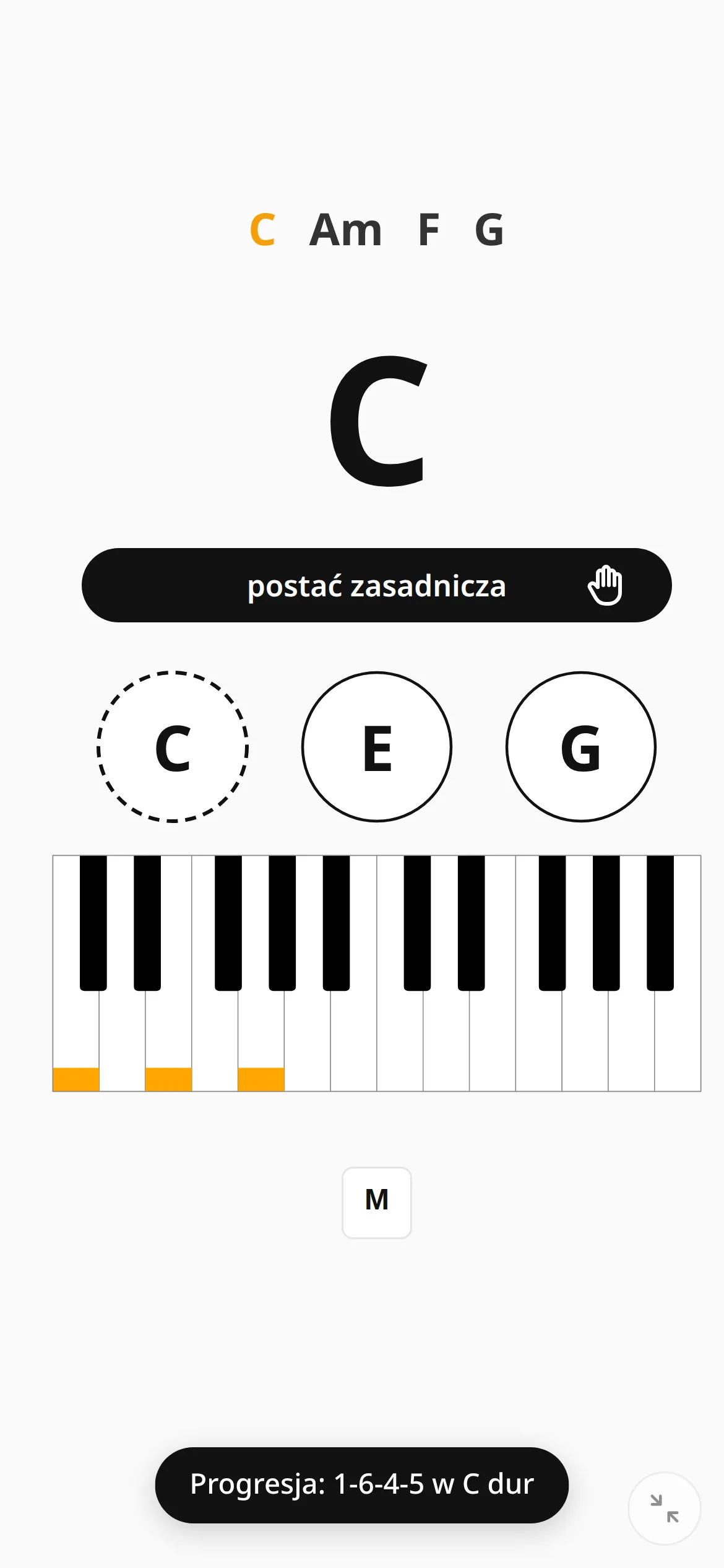 Ćwiczenie progresji na telefonie.