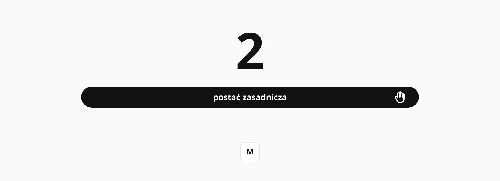 Pytanie „2” w postaci zasadniczej, bez niczego, co zdradzałoby akord.