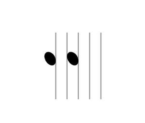 Animation: the staff turning from vertical to horizontal.